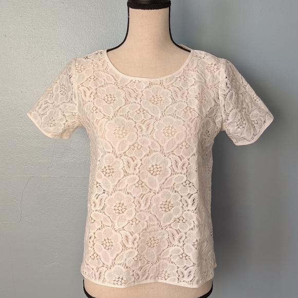 NWT Lace LOFT short sleeve top - Picture 1 of 6